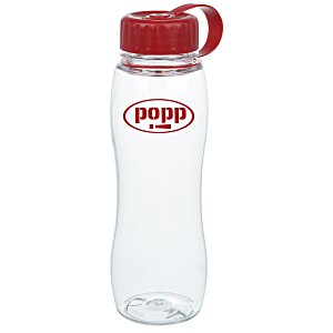Clear Impact Poly-Pure Slim Grip Bottle with Tethered Lid - 25 oz. Main Image