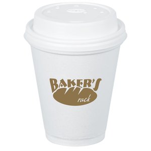 Foam Hot/Cold Cup with Traveler Lid - 10 oz. - Low Qty Main Image