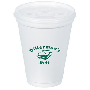 Foam Hot/Cold Cup with Straw Slotted Lid - 12 oz. - Low Qty Main Image