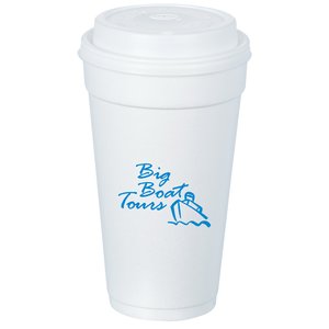 Foam Hot/Cold Cup with Traveler Lid - 20 oz. Main Image
