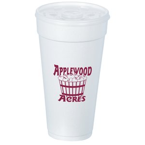 Foam Hot/Cold Cup with Straw Slotted Lid - 24 oz. Main Image