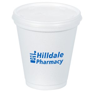 Foam Hot/Cold Cup with Straw Slotted Lid - 8 oz. Main Image