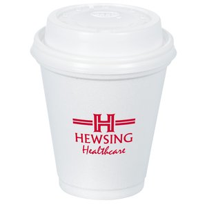 Foam Hot/Cold Cup with Traveler Lid - 8 oz. - Low Qty Main Image