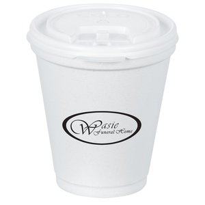 Foam Hot/Cold Cup with Tear Tab Lid - 8 oz. - Low Qty Main Image