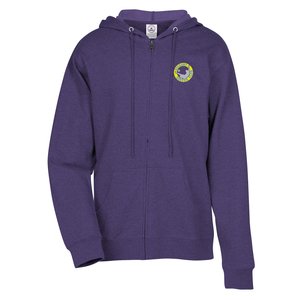 French Terry Fashion Full-Zip Hoodie - Embroidered Main Image