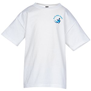 Hanes Perfect-T - Youth - White - Embroidered Main Image