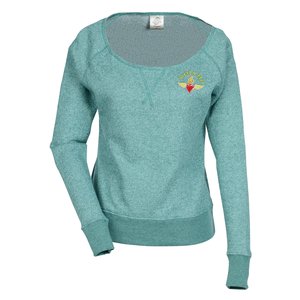 Juniors Sweaterfleece Wide Neck Sweatshirt Main Image