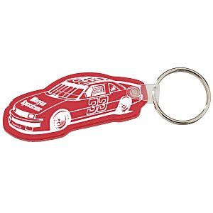 Race Car Soft Keychain - Translucent Main Image