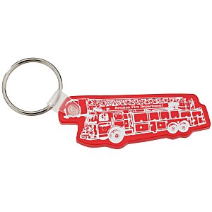 Fire Truck Soft Keychain - Translucent Main Image