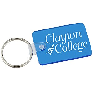 Small Rectangle with Round Corners Soft Keychain - Translucent Main Image