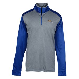 Two Tone Stretch Performance 1/4-Zip Pullover Main Image