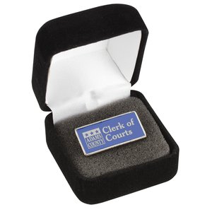 Classic Die Cast Lapel Pin - Rectangle - Gift Box Main Image
