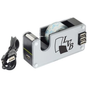 Desktop Tape Dispenser & 4-Port USB Hub - Closeout Main Image