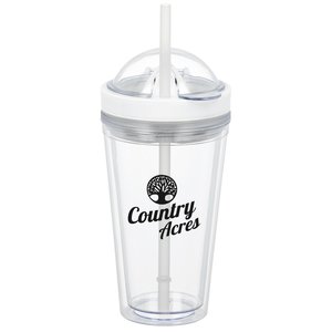 Dual Function Tumbler with Juicer and Straw - 16 oz. Main Image