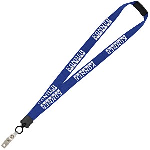 Lanyard with Neck Clasp - 7/8" - 32" - Snap with Metal Bulldog Clip - 24 hr Main Image