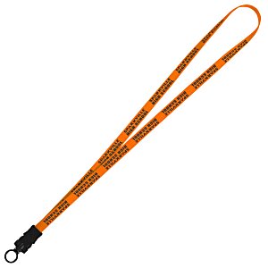 Smooth Nylon Lanyard - 1/2" - 32" - Snap Buckle Release - 24 hr Main Image