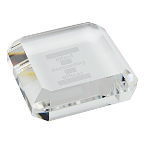 Beveled Crystal Paperweight - Square Main Image
