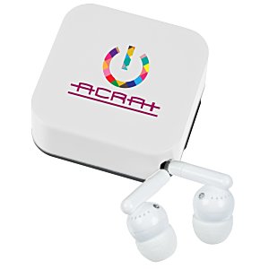Under Wraps Ear Buds with Screen Cleaner - Full Color Main Image