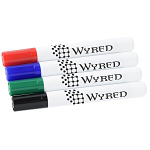 Broad Line Dry Erase Marker - Bullet Tip - Assorted - 4pk Main Image