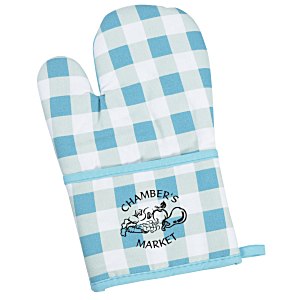 Therma-Grip Oven Mitt with Pocket - Plaid Main Image