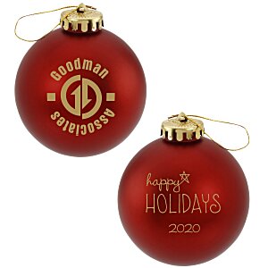 Satin Round Ornament - Happy Holidays Main Image