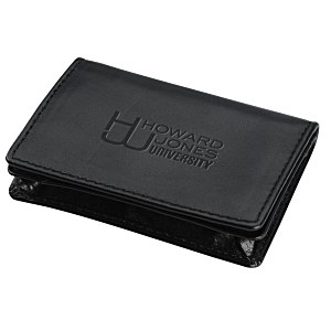 Leather Gusseted Card Case with Secure Tech Main Image