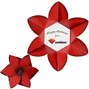 Foldable Gift Card Holder - Poinsettia Main Image
