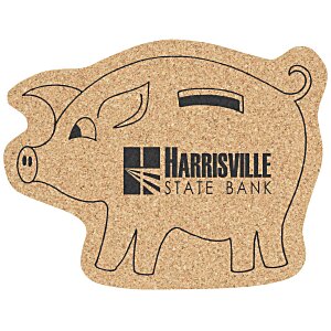 Cork Coaster - Piggy Bank Main Image