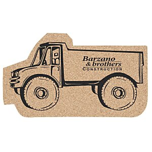 Large Cork Coaster - Dump Truck Main Image