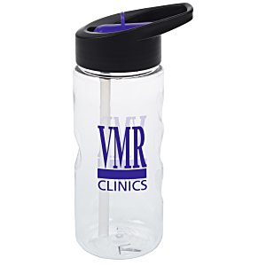 Clear Impact Mini Mountain Bottle with Two-Tone Flip Straw Lid - 22 oz. Main Image