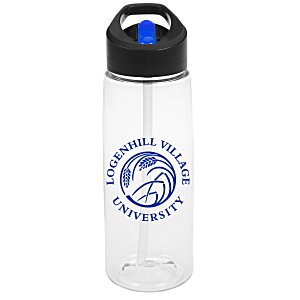 Clear Impact Flair Bottle with Two-Tone Flip Straw Lid - 26 oz. Main Image