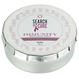 Zen Candle in Small Silver Push Tin - Immunity Main Image