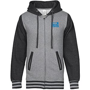 Independent Trading Co. Varsity Full-Zip Hoodie - Screen Main Image