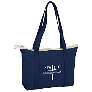 Zippered 14 oz. Cotton Tote Main Image