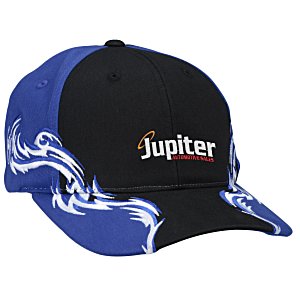 Colorblock Speedway Cap with Flames Main Image