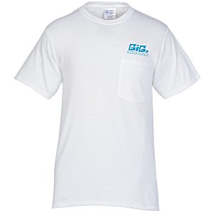 Soft Spun Cotton Pocket T-Shirt - White Main Image