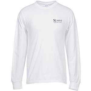 Soft Spun Cotton Long Sleeve T-Shirt - White Main Image