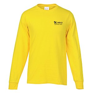 Soft Spun Cotton Long Sleeve T-Shirt - Colors Main Image