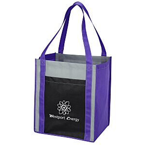 Color Combo Grocery Pocket Tote Main Image