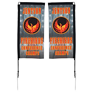 Outdoor Rectangular Sail Sign - 7' - Two Sided Main Image
