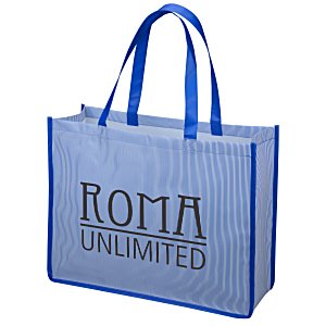 Stripe Ticking Matte Laminated Tote Main Image