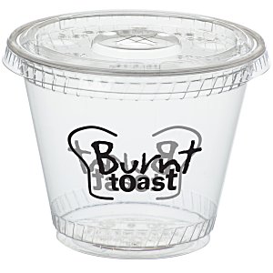 Compostable Clear Cup with Straw Slotted Lid - 9 oz. - LQ Main Image
