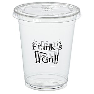 Crystal Clear Cup with Straw Slotted Lid - 12 oz. Main Image