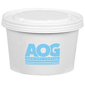 To Go Paper Food Container with Flat Lid - 12 oz. Main Image