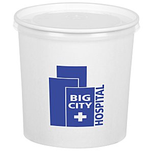 To Go Paper Food Container with Flat Lid - 24 oz. Main Image