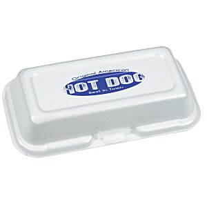 Hinged To Go Foam Container - Hot Dog Main Image