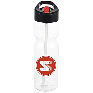 Clear Impact Olympian Bottle with Two Tone Flip Straw - 28 oz. Main Image