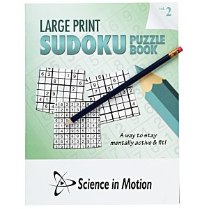 Large Print Sudoku Puzzle Book & Pencil - Volume 2 Main Image