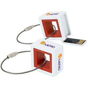 Cube Color Accent USB Drive - 4GB Main Image