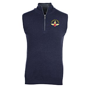 Cotton Blend 1/4-Zip Sweater Vest Main Image